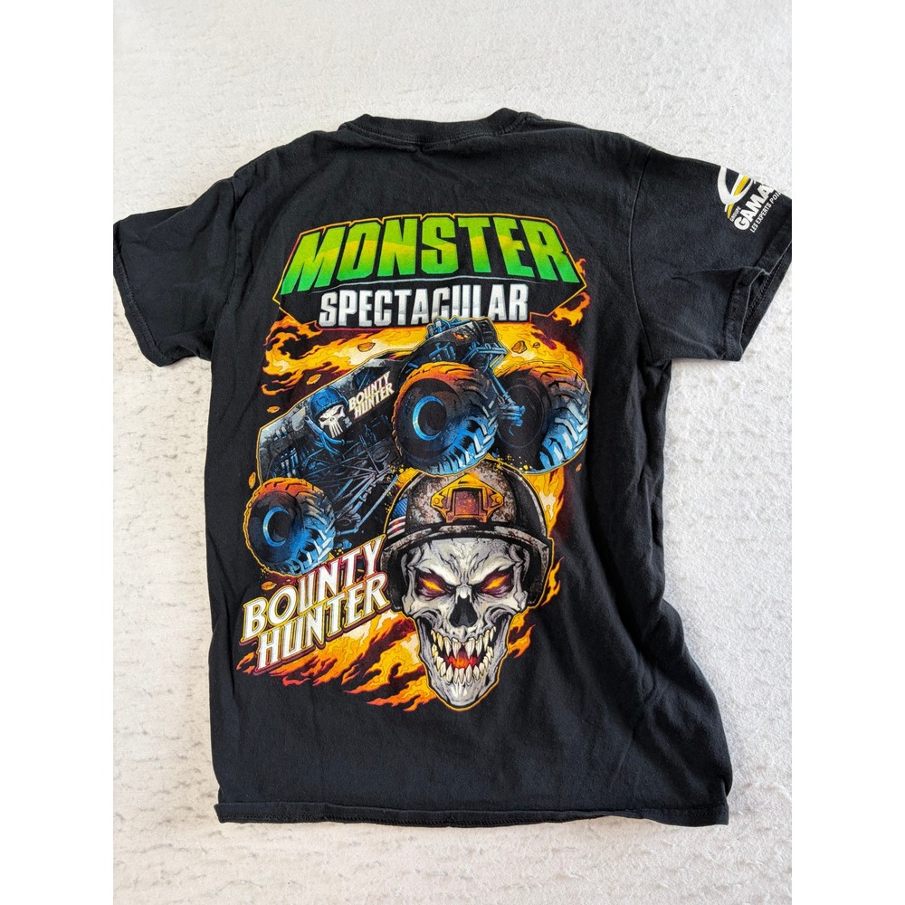 Monster Spectacular T-Shirt Mens Small Black Bounty Hunter Skull Graphic